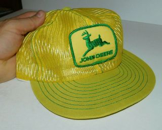 Neat Vintage Mesh Farmers Hat Or Cap Snap Back Strap With John Deere Patch