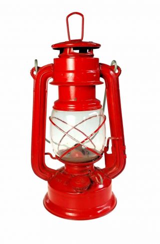 Globe Brand Red Kerosene Oil Hand Held Railroad Lantern Lamp 303 World Light