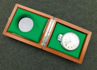 Wwii U.  S.  Navy Hamilton Chronometer Deck Watch Clock & Case Dated 1942