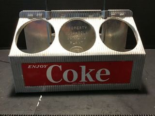 Vintage 1950 ' s Coca Cola Coke Metal Aluminum 6 Pack Case Bottle Carrier 3