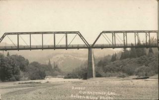 1912 Rppc Belben & Upp Photo Guerneville,  Ca Bridge Sonoma County California