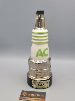 Vintage Ac Spark Plug Jim Beam Decanter Bottle