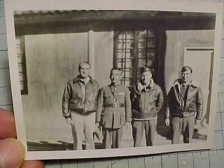 Wwii Photo - Flying Tiger Pilots With Chinese General