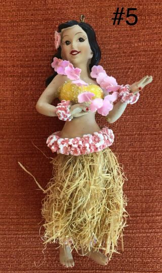 Vintage Themed Ceramic Hawaiian Hula Girl Ornament - Looks And She Moves