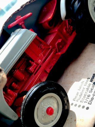 Vintage Ertl Diecast Ford 8n Grey/red