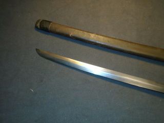 Japanese WWll Army officer ' s NCO sword in mountings,  wood scabbard late war 3