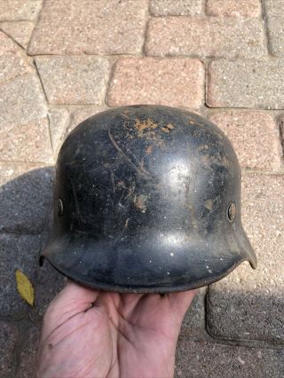 Vintage Military Ww1 Ww2 German Germany War Combat Metal Helmet