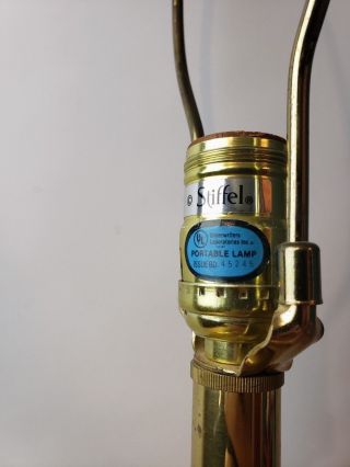 Vintage Brass Stiffel Trophy Table Lamp 2