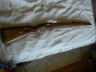 Ww2 German K98 8mm Mauser Rifle Parts Flat Type Wood Stock W Matching Handguard