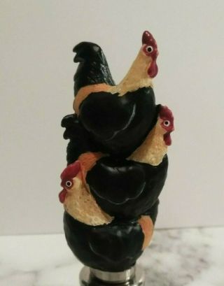 Vintage Country Primitive Nesting Chicken Hen Rooster Farm Animals Lamp Finial