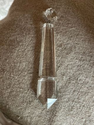 1 Antique Vintage Crystal 5” Luster Gothic Prism Spear Chandelier Sconce Lamp
