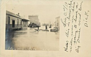 " This Is How The Water Was In Scio ",  Great 1913 Flood,  Scio,  Ohio Oh Rppc 1913