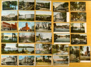 30 Postcards All From Norway Maine Me Steamer Pennesseewassee Lake Landing Wharf