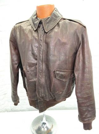 Wwii Us Army Air Force A2 Leather Flight Jacket