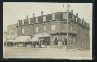Wa Palouse Rppc C.  1918 Hotel Martin & Street Grocery Pharmacy Transfer Co.  No.  9