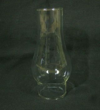 Vintage Clear Glass Hurricane Lamp Chimney 4 3/4 " Tall - 1 9/16 " Base Very