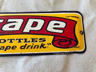Old Drink Good Grape in Bottles General Store Painted Tin Advertising Sign 2