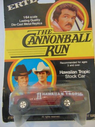 1981 Ertl The Cannonball Run Hawaiian Tropic Stock Car 1867 Die Cast Metal