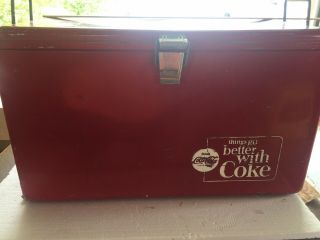 1950’s Vintage Coca Cola Picnic Cooler Progress Refrigerator Co.  Louisville Ky