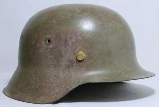 Wwii German M42 Ef64 Helmet Ww2 Germany Stamped With Liner