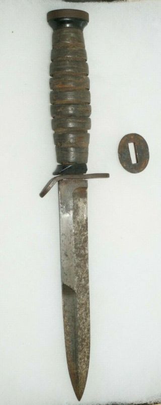 Us Army Ww2 Imperial Dated Blade Dated M - 3 Fighting Trench Knife