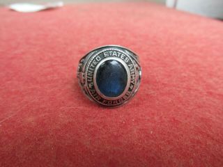 Us Army Air Force Ring Sterling Blue Stone Aaf