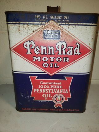 2 Gallon Motor Oil Advertising Can Penn - Rad Country Store