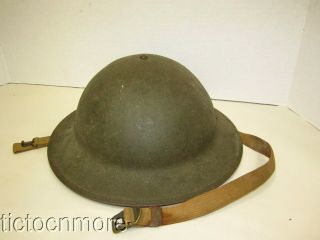 Early Wwii Us M1917 A1 Doughboy Helmet Named 40th Field Artillery All For One