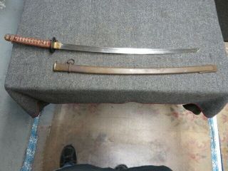 Wwii Japanese Army Type 95 Nco Sword W/ Matching Numbered Scabbard - Blade