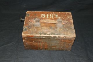 Ww1 Wwii Us Army 1917 1919 1919a4 Cloth Belt Loader Wood Box 30 Cal