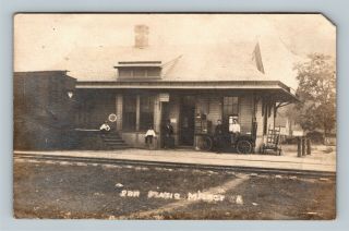 Milroy Pa,  Rppc Of Pennsylvania Railroad Depot Real Photo C1912 Postcard