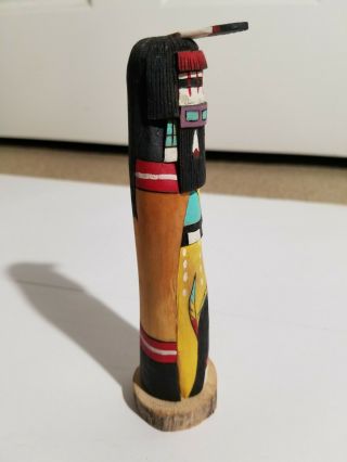 Native American Hopi Wood Carved Doll 6.  25 