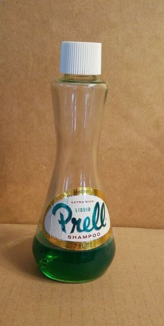 Vintage Prell Shampoo 7oz Glass Bottle Pre Barcode Procter And Gamble