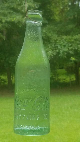Early 1900’s Coca Cola Script Straight Sided Bottle Root Alexandria La.  6 1/2 Oz