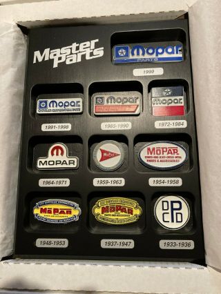 Nos Mopar 1999 Master Parts Recognition Wall Plaque Of Mopar Logos