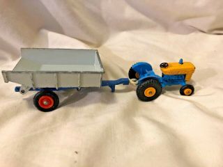 Vintage Matchbox Lesney No.  39 Ford Tractor /w Whitlock Trailer No 11