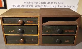 Automotive Light Bulbs Vintage Dodge Dealer Auto Parts Service Station Cabinet