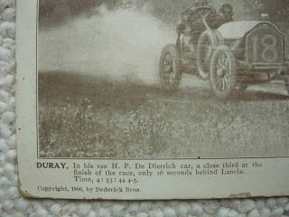 1906 VANDERBILT CUP AUTO RACE - DURAY - DIETRICH CAR - RACING - LONG ISLAND - NY - YORK 2