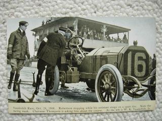 1908 Vanderbilt Cup Auto Race - Robertson - 16 - Racing - Long Island - Li Ny - York