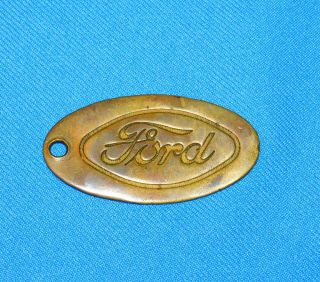 Vintage Brass Ford Motor Company Logo Tag