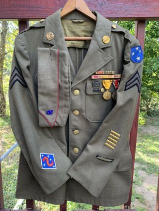 Wwii Ww2 23rd Americal Division Guadalcanal Vet Uniform Ike Jacket