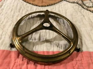 Antique Brass 4 " Lamp Shade Holder,  Fitter Ring,  Gas / Ele.  Light,  S/h
