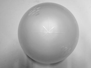 Vintage Small Frosted Glass Domed Ceiling Light Shade With 5 3/4 " O.  D.  Fitter