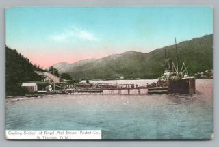 Coaling Station Royal Mail Steam Packet Co St.  Thomas Us Virgin Islands 1910s