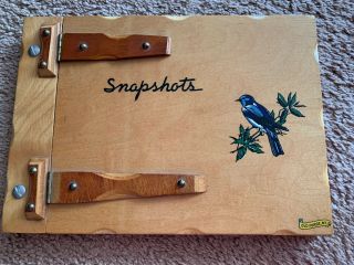 Vintage Wooden Photo Album Scrapbook Snapshots Old Forge Ny.