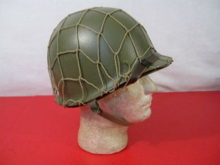 Wwii Us Army M1 Helmet Fixed Bale Front Seam W/westinghouse Liner - Complete 2