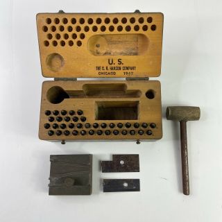 Vtg 1942 C.  H.  Hanson Co Wwii Us Military Army Meat Can Utensil Die Stamping Kit
