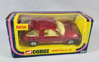 Vintage 1976 Corgi Amc Pacer X - Red,