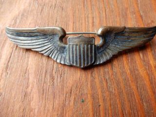 Holy Grail Wwii Bb&b Bailey Bank & Biddle 3 " Silver Pilots Wings