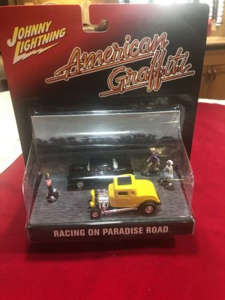 Johnny Lightning American Graffiti Racing On Paradise Road Diorama Chevy Vs Ford